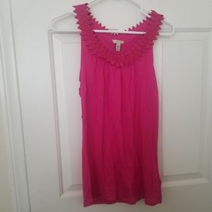 Ted Baker Fuchsia Tank Top w Neck Detail